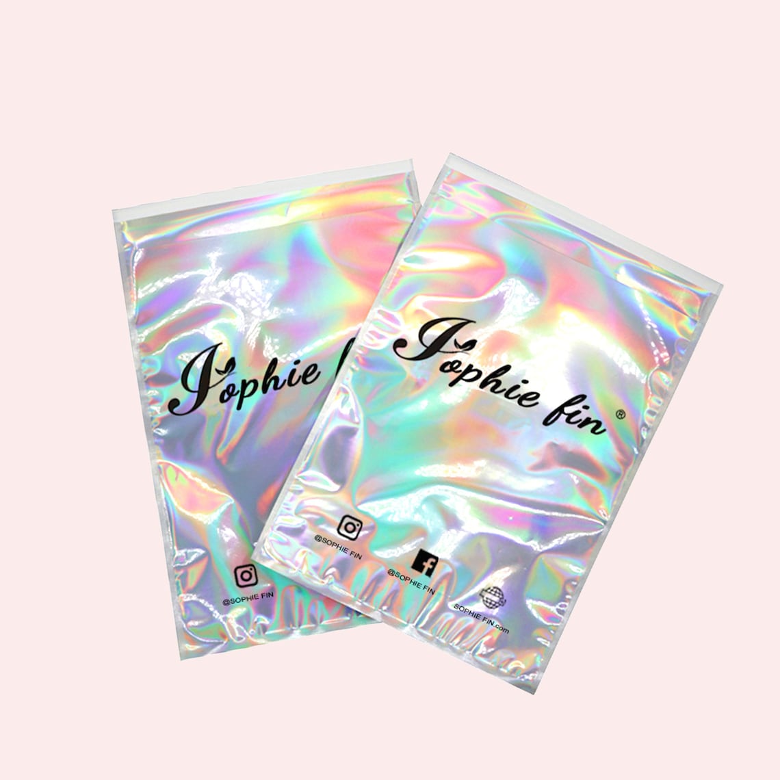 100 Custom Poly Mailers Holographic Mailers Custom Poly Bags Etsy UK