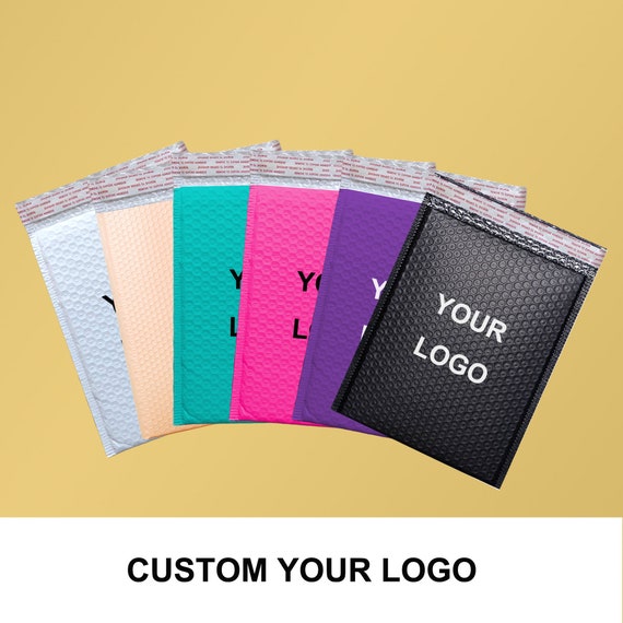 100Pcs Custom Poly Bubble Mailers 6x9 Packaging Bags Shipping Etsy