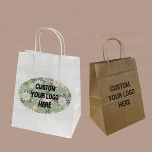 Borse in carta kraft con logo personalizzato, borse regalo, borse per la spesa ecologiche con manico, borse per abbigliamento, borse per la vendita al dettaglio, borse per feste e matrimoni