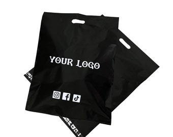Custom Black Poly Mailers with Handle Adhesive Self Sealing Shipping Bags Custom Postage Bag Light Weight Shipping Envelopes