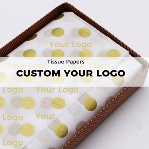 100-1000 Carta velina personalizzata Carta velina personalizzata con logo monocolore Carta velina con logo stampato personalizzato Carta da regalo personalizzata