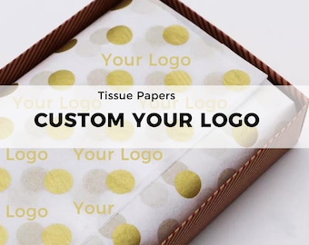 100-1000 Custom Tissue Paper Personalized Tissue Paper with One Color Logo Custom Printed Logo Tissue Paper Custom Wrapping Paper