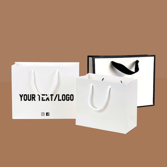 Custom Logo Boutique Paper Bags Shopping Bags With Handle 