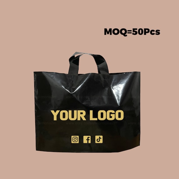 Plastic shopping bags with handles sale
