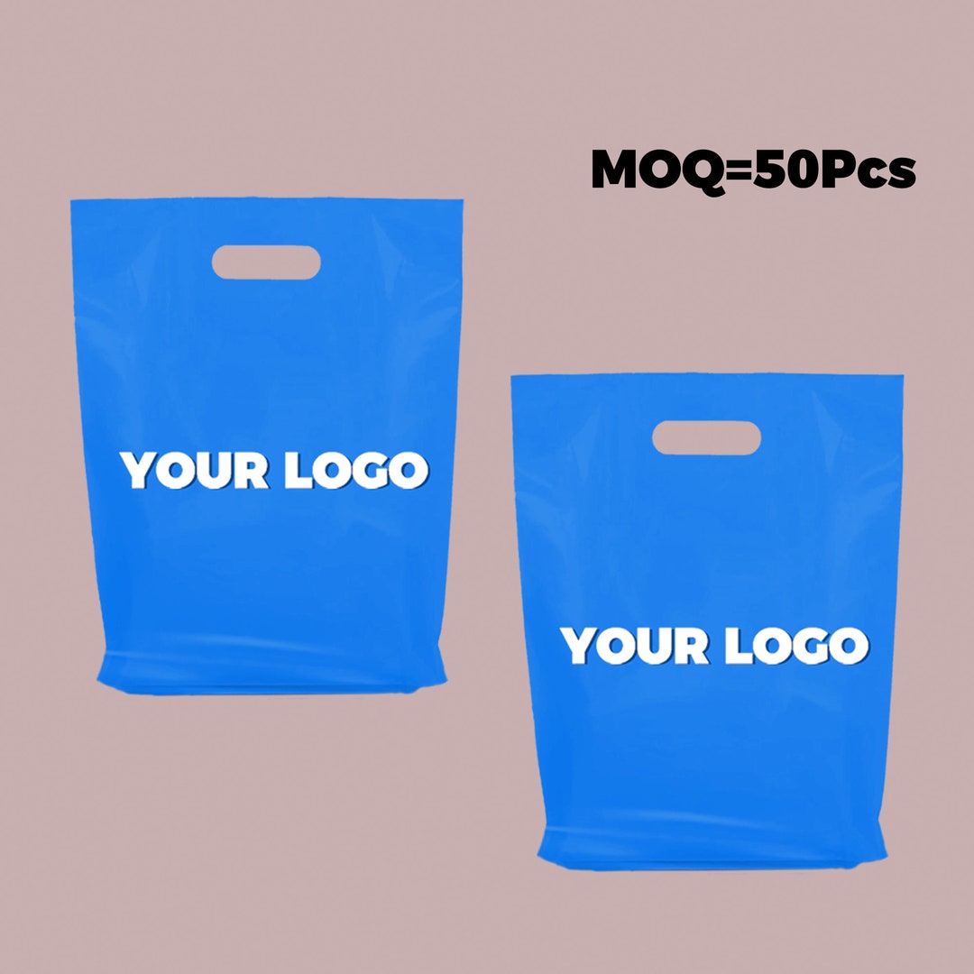 501000pcs Custom Shopping Bags With Logo for Boutique Custom Plastic