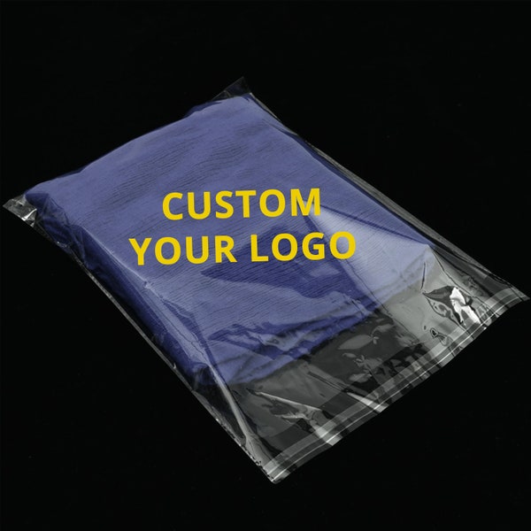 100Pcs Custom Clear OPP Bags High Quality Plastic Bags Custom Packaging Poly bags Self Adhesive Bag for Clothing, Jewlery, Notebook etc