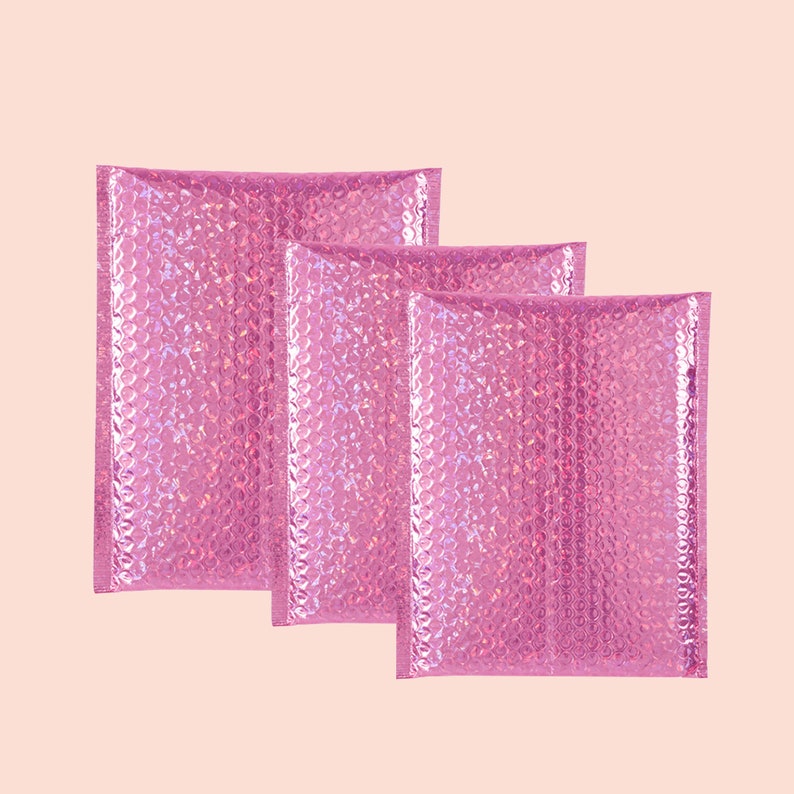 Rose Bubble Mailers 6X10 Holographic Metallic Bubble Mailers Etsy