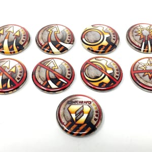 O estilo de tokens de comando Armada Red 5 é compatível com o jogo Star Wars Armada Miniatures.