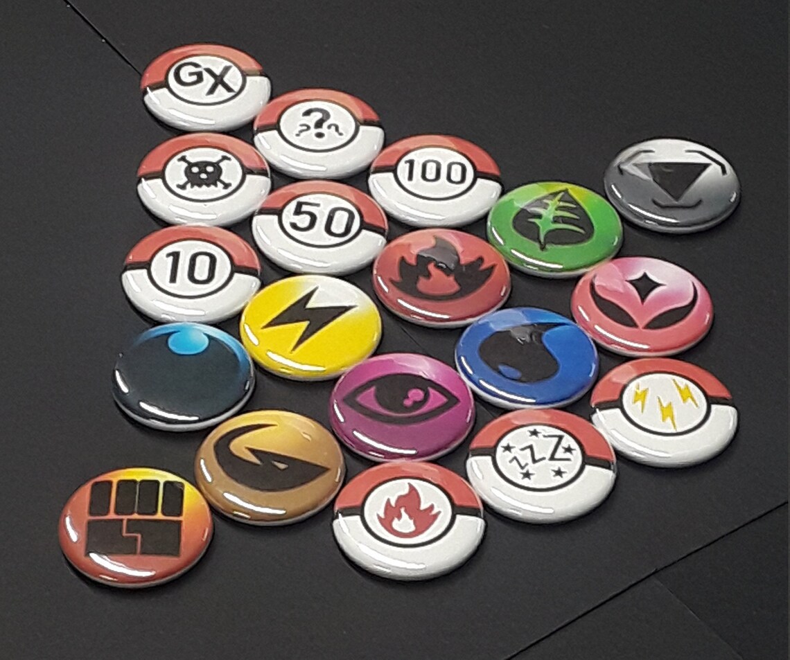 The STANDARD V3 Style of Pokemon Tokens Compatible With the Etsy
