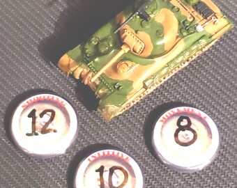 World of Tanks Initiative Tokens: Dry Erase, Metal Base