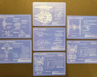 The BLUE PRINT SERIES 1 of Shield Upgrade Alternate Art Cards to enhance your Table Top games.