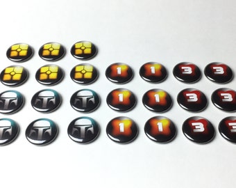 The CORE Style of Tokens compatible with the Star Wars Destiny Dice and Card Game