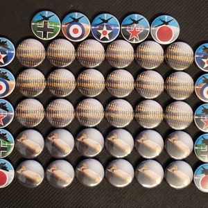 O conjunto de tokens do Novo Plano de Voo compatível com Memoir 44 da Days of Wonder.