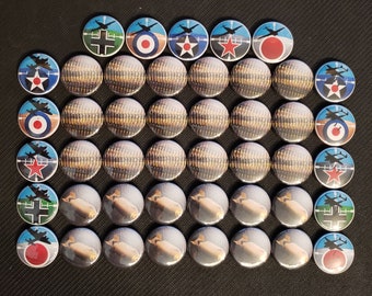 The New Flight Plan set of tokens compatible with Memoir 44 by Days of Wonder.