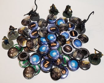 The Aliens Style of game tokens compatible with the Aliens Another Glorious Day In The Corps Game by Gale Force Nine.
