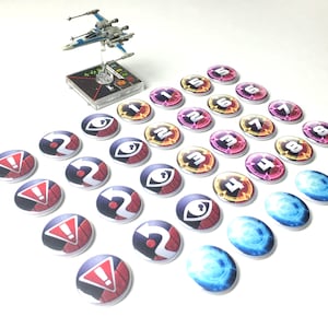 O estilo MASS V2 de tokens X-Wing compatível com o jogo Star Wars 2.0 Miniatures