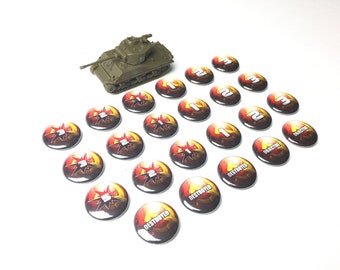 The RUSSIAN Style of Tokens compatible with the WORLD of TANKS Miniatures Game
