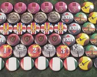 The Mediterranean Theater set of tokens compatible with Memoir 44 by Days of Wonder.