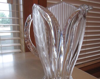 Vintage Monte Carlo Lead Crystal Water Pitcher #3533, Etched Glass