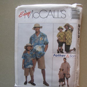 Easy McCall&#39;s Father Son Pattern 2205 All sizes in one envelope, Un-cut