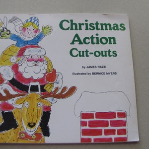 Christmas Action Cut-Outs by James Razzi, Paperback 1981