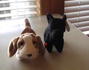 2-TY Beanie Dogs, 1-Tracker1998/1997 & 1- Scottie 1996