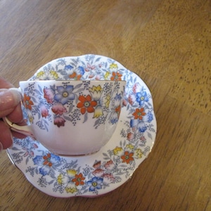 Taylor Kent Longton England &quot;Lomond&quot; Bone China Tea Cup & Saucer