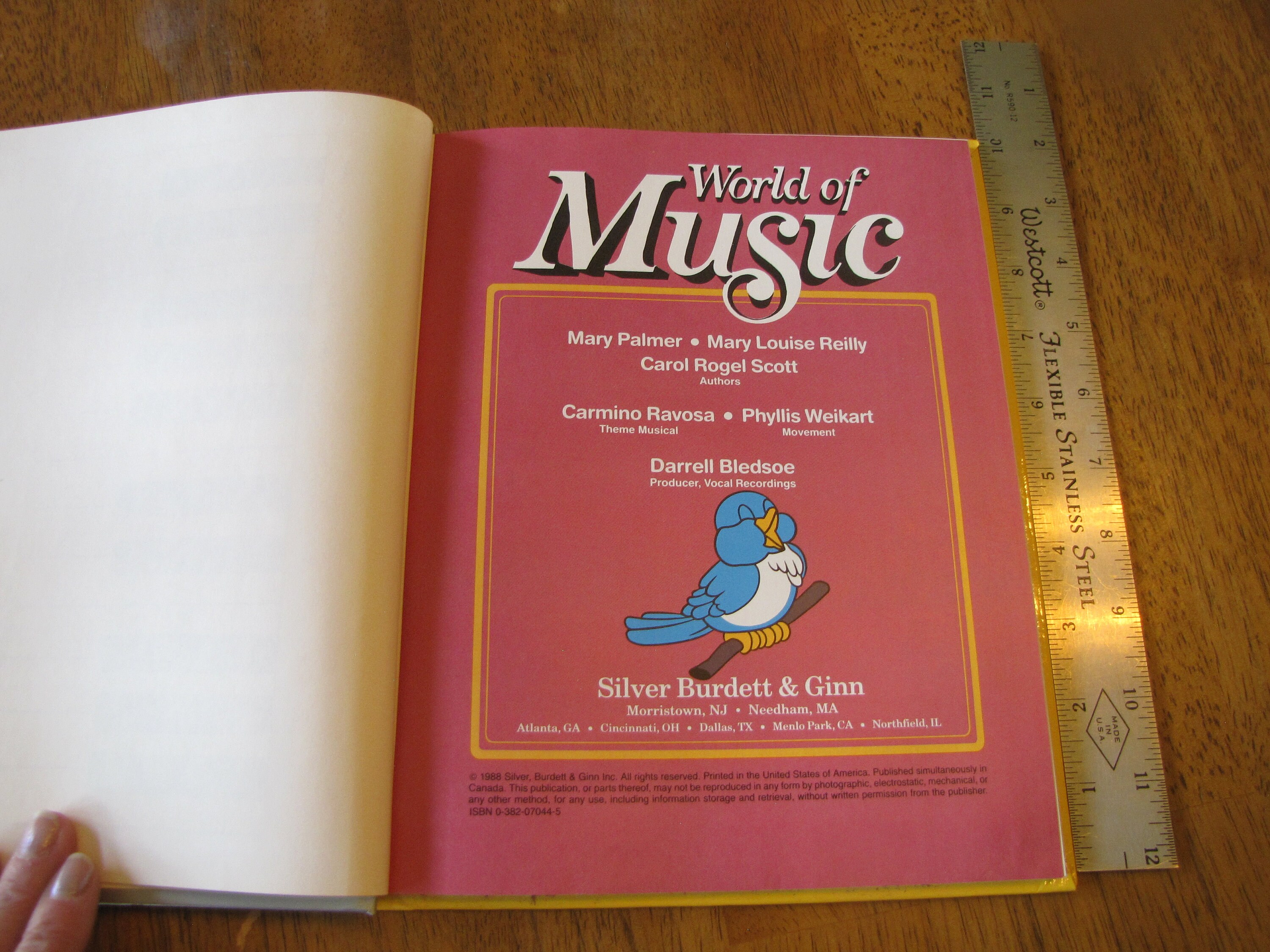 World of Music, Hardcover 1988, School Music Book by Silver