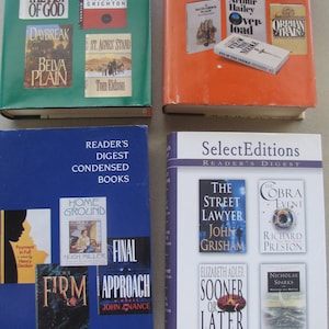 4-Readers Digest Condensed Books = 16 books, 4-books in one, Hardcovers 1979, 1991, 1994, 1998