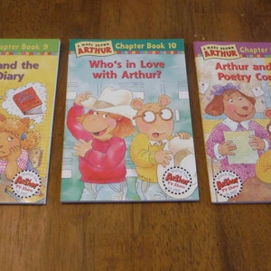 3-A Marc Brown Arthur Chapter Books, Who&#39;s in Love with Arthur?, Arthur and the Lost Diary, Arthur and the Poetry Contest
