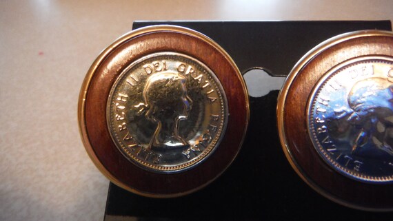 Men's Vintage Cuff Links 2-gold elizabeth ii dei … - image 8