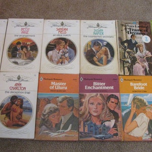 12-Vintage Romance paperback Books
