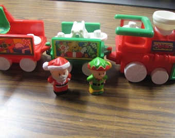 Little people santa best sale train