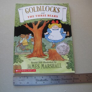 Goldilocks and the Three Bears Retold by James Marshall, Paperback 1991, Vintage like new!