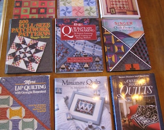 9-Quilting Books, Miniature Quilts/American's Heritage Quilts/Quick & Easy Quilting/ Quilt Project by Machine and more...