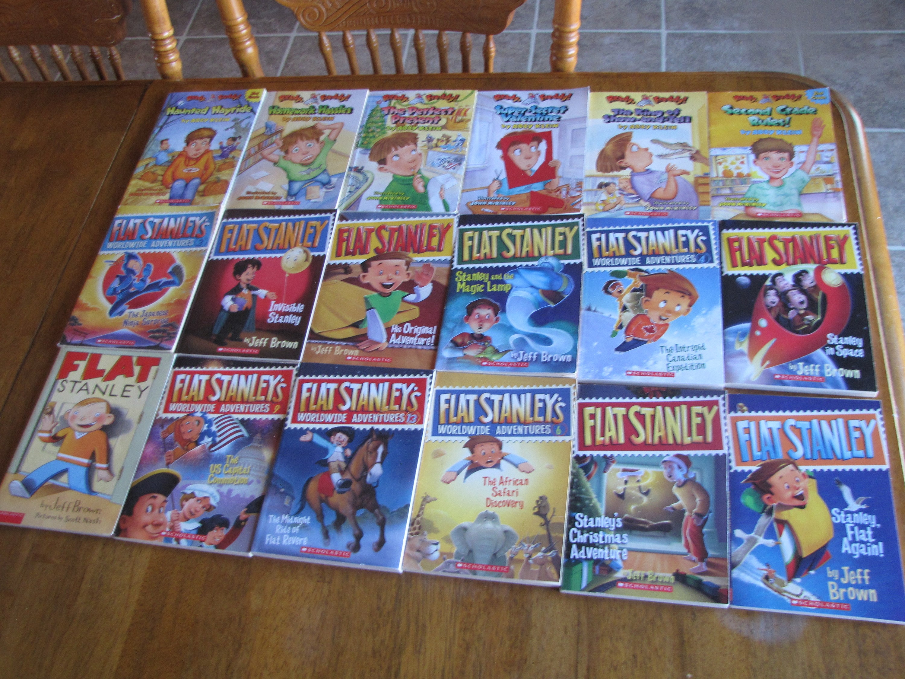 12-flat Stanley Books by Jeff Brown & 6-ready Freddy by Abby