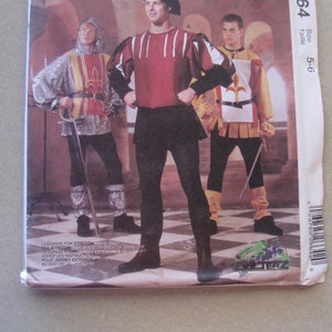 McCalls Pattern 2664 Renaissance Medieval Knight and Knave Costumes Child Size 5-6, Un-cut