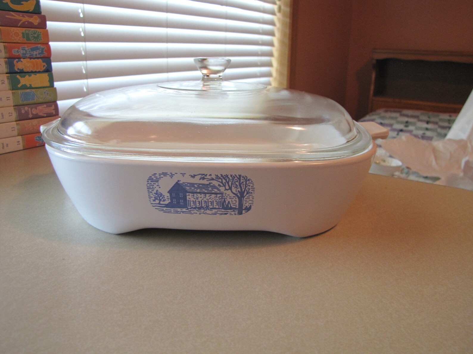 Vintage Corning Ware Colonial House Browning Skillet Casserole Dish ...