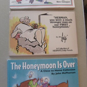 3-Cartoon books for seniors, The Honeymoon is over, Handling his midlife crisis & &quot;Herman, you were a much stronger man on our ...