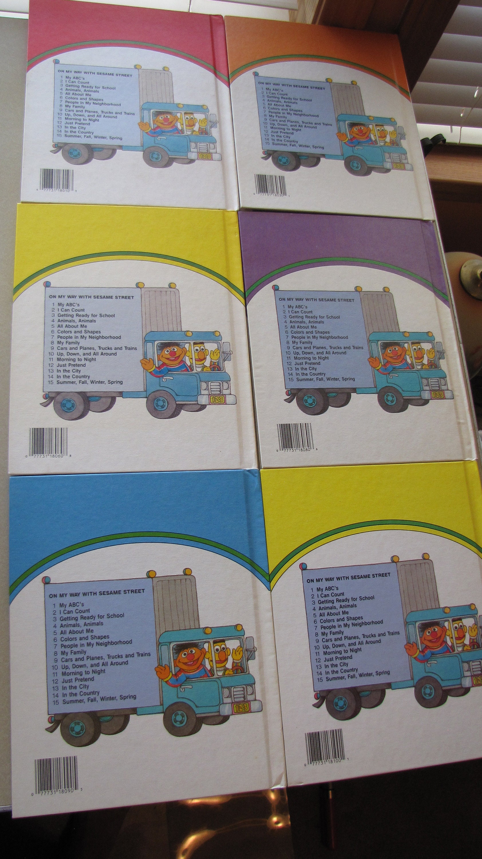 Set of 6 on My Way With Sesame Street, Vol. 1, 2, 3, 7, 9, 12 
