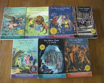 The Chronicles of Narnia paperbacks Books 1 through 7,  Full Color Collector's Edition