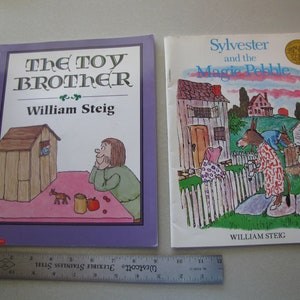 2-Books by William Steig, The Toy Brother and Sylvester 1998 and The Magic Pebble 1969, Both paperbacks