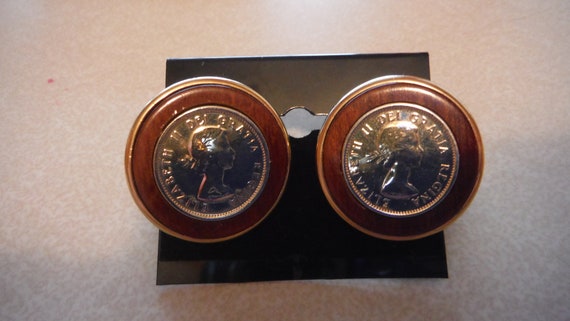 Men's Vintage Cuff Links 2-gold elizabeth ii dei … - image 6