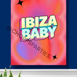 Ibiza Baby Art Print: Dekoracja do domu w stylu disco rave