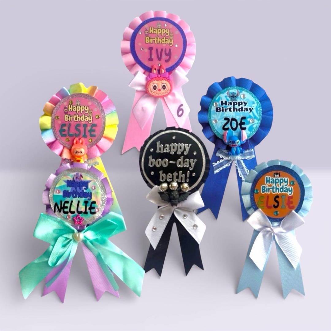 Personalized Birthday Pin Badge: 6 Inch Handmade Keepsake - Etsy