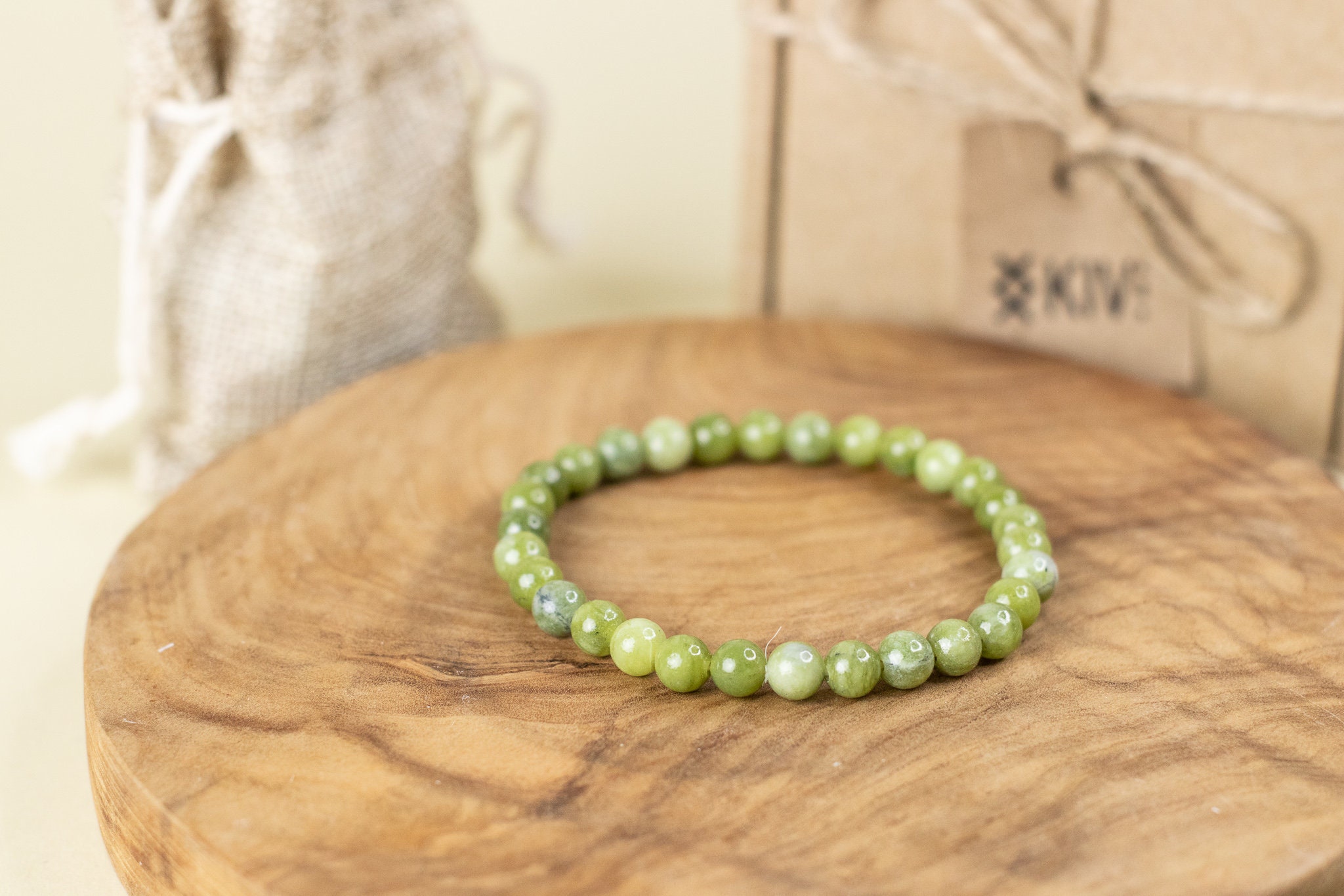 Real Jade bead bracelet 6mm Green Jade stone bracelet Etsy