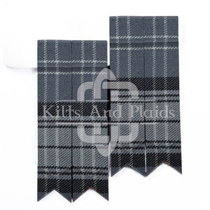 Scottish Kilt Hose Flashes With Garter – Adult Men's Wool Mix Highland Wear (Multicolor)