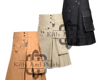 Phantom Utility Kilt For Men - Workmen Tactical Kilt - Heavy Drilled Cotton Kilt - Custom Made - Scottish Utility Kilts For men