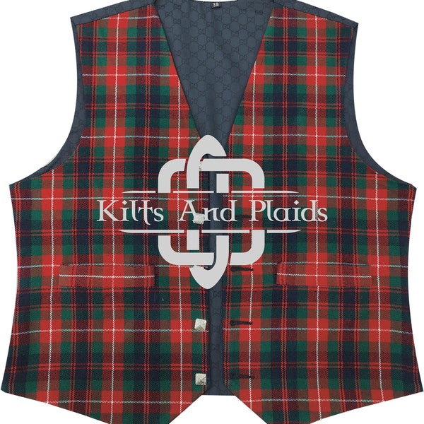 Scottish Tartan Waistcoat - 5 Buttons Argyll Vest - Kilt Waistcoat - Made to Order - 60 Tartan Choices - Formal Evening Vest