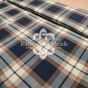 Rose Ancient Tartan - Homespun 16 oz Tartan Fabric - Machine Washable - 54 Inches Width - Running Yards - Kilt Making Fabric